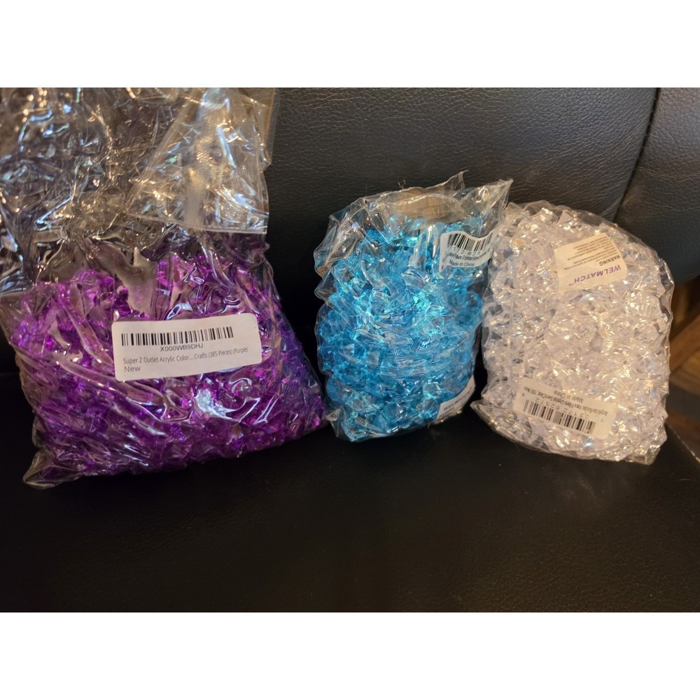 Acrylic Ice Rocks For Vases Decoration Purple, Blue, Clear